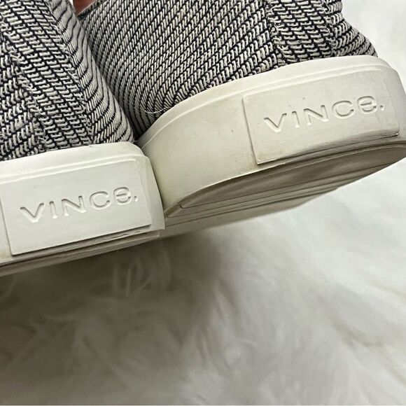 Vince Blair Gray Woven Canvas Slip On Sneaker 7 - Picture 4 of 5